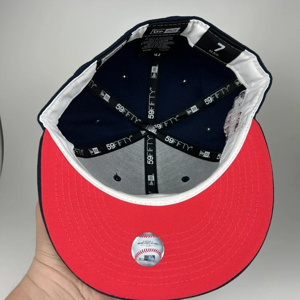 New Era 59FIFTY Dodgers 40th Patch Fitted Hat Sz 7 Lava UV Undervisor Blue NWOT‎